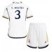Billige Real Madrid Eder Militao #3 Børnetøj Hjemmebanetrøje til baby 2023-24 Kortærmet (+ korte bukser)